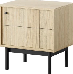 Szafki Nocne>PIASKI Szafka nocna do sypialni na wysokich nóżkach 54 cm JUVA dąb linea