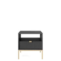 Szafki Nocne>PIASKI Szafka nocna glamour z szufladą AVANTI czarny