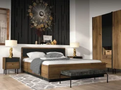 Szafki Nocne>DOLMAR Szafka nocna z dwoma szufladami 40 cm PINNACLE