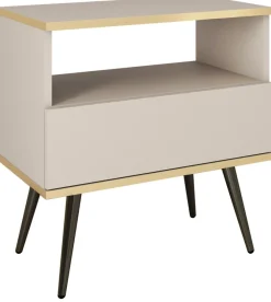 Szafki Nocne>PIASKI Szafka nocna z szufladą 54 cm ORVIETO beż