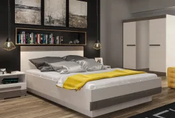 Zestawy Mebli Do Sypialni|Zestawy Mebli Młodzieżowych></noscript>ML Meble Szafka nocna z szufladą 46 cm BLANCO sosna śnieżna