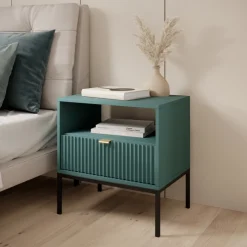 Szafki Nocne></noscript>PIASKI Szafka nocna z szufladą AVANTI glamour labrador