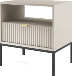 Meble Młodzieżowe|Szafki Nocne></noscript>PIASKI Szafka nocna z szufladą AVANTI cashmere ryflowany front kaszmir
