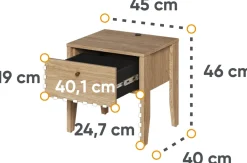 Zestawy Mebli Do Sypialni|Szafki Nocne></noscript>lenart. Szafka nocna z szufladą do sypialni COZY
