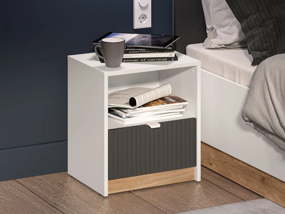 Zestawy Mebli Młodzieżowych>ML Meble Szafka nocna z szufladą do pokoju młodzieżowego 43 cm TORINO