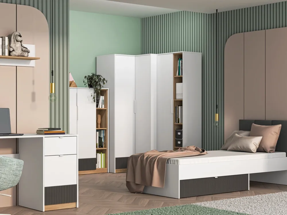 Zestawy Mebli Młodzieżowych>ML Meble Szafka nocna z szufladą do pokoju młodzieżowego 43 cm TORINO