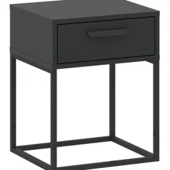 Szafki Nocne>INTER MEBLE Szafka nocna z szufladą do sypialni COTTA antracyt