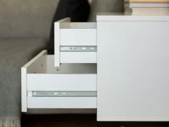 Szafki Nocne></noscript>INTER MEBLE Szafka nocna z szufladami z uchwytem COTTA biały