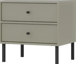 Zestawy Mebli Do Salonu|Szafki Nocne>Lempert Szafka nocna z szufladami na metalowych nóżkach 52 cm TOKEN eukaliptus