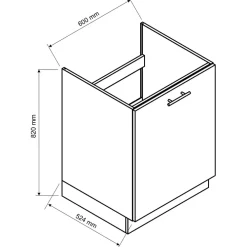 Meble Kuchenne>Stolkar Szafka po zlew 60 ADELE