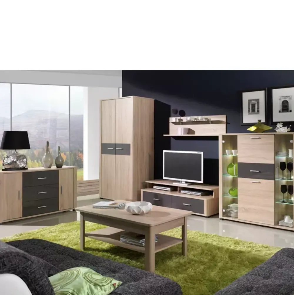 Szafki Rtv>JUREK Szafka pod telewizor 153 cm dąb sonoma FULL