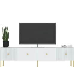 Szafki Rtv></noscript>INTER MEBLE Szafka pod telewizor 180 cm do salonu VALTEO biały