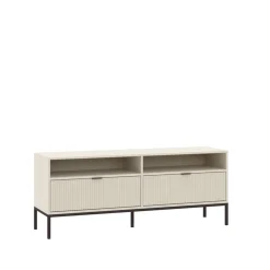 Szafki Rtv>INTER MEBLE Szafka pod telewizor 150 cm z szufladami i półkami ORIANA kaszmir