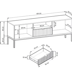 Szafki Rtv></noscript>PIASKI Szafka pod telewizor AVANTI czarny