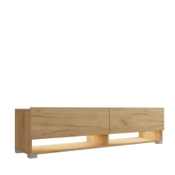 Zestawy Mebli Do Salonu|Szafki Rtv></noscript>BROMARKT Szafka pod telewizor dąb złoty 175 cm QUAD dąb craft złoty