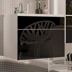 Meble Łazienkowe|Szafki Pod Umywalkę></noscript>Lempert Szafka pod umywalkę czarny połysk PARIS