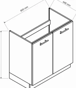 Meble Kuchenne>Stolkar Szafka pod zlew 80 cm NATALIA