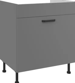 Meble Kuchenne>Lempert Szafka pod zlewozmywak 80 cm z szufladą na kosze NEPO antracyt