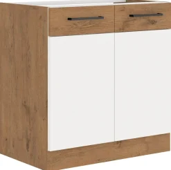 Meble Kuchenne>Lempert Szafka pod zlewozmywak 80 cm dąb lancelot VIKI