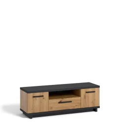 Zestawy Mebli Do Salonu|Szafki Rtv>GiB Meble Szafka RTV 135 cm Dąb artisan/czarny mat ISMENA