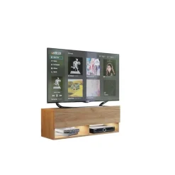 Zestawy Mebli Do Salonu|Szafki Rtv>BROMARKT Szafka RTV 105 cm dąb złoty QUAD dąb craft złoty