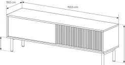 Zestawy Mebli Do Salonu|Szafki Rtv></noscript>LASKI Szafka RTV 153 cm do salonu pod telewizor TAMORIS dąb cremona