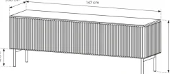 Zestawy Mebli Do Salonu|Szafki Rtv></noscript>LASKI Szafka RTV 150 cm do salonu MEZZO kaszmir