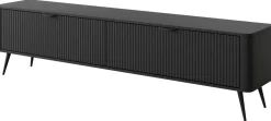 Zestawy Mebli Do Salonu|Szafki Rtv>LASKI Szafka RTV 200 cm do salonu LEONTE czarny