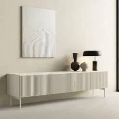 Zestawy Mebli Do Salonu|Szafki Rtv>LASKI Szafka RTV 195 cm do salonu MEZZO kaszmir