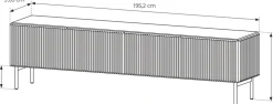 Zestawy Mebli Do Salonu|Szafki Rtv></noscript>LASKI Szafka RTV 195 cm do salonu MEZZO kaszmir