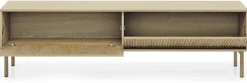 Zestawy Mebli Do Salonu|Szafki Rtv>LASKI Szafka RTV 187 cm do salonu TAMORIS z szafkami dąb cremona