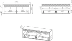 Szafki Rtv></noscript>ML Meble Szafka RTV 150 cm z szufladami ARTIS podświetlenie LED
