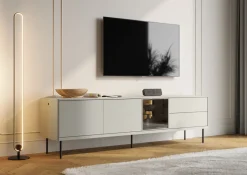 Zestawy Mebli Do Salonu|Szafki Rtv></noscript>lenart. Szafka RTV 194 cm z witryną do salonu nowoczesna EPIRO