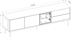 Zestawy Mebli Do Salonu|Szafki Rtv></noscript>lenart. Szafka RTV 194 cm z witryną do salonu nowoczesna EPIRO
