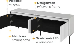 Szafki Rtv></noscript>lenart. Szafka RTV do salonu na wysokich nóżkach z frezowanymi frontami TREND