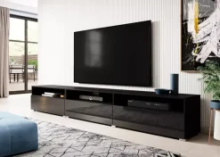 Szafki Rtv></noscript>Helvetia Szafka rtv połysk BARRET czarny