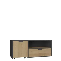 Zestawy Mebli Młodzieżowych|Szafki Rtv>MEBLAR Szafka RTV Dąb Riviera NELSE