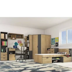 Zestawy Mebli Młodzieżowych|Szafki Rtv>MEBLAR Szafka RTV Dąb Riviera NELSE