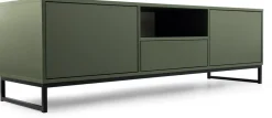 Szafki Rtv>Stolar Szafka RTV do salonu pod telewizor 160 cm zielona z szafkami GENEWA zielony