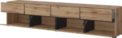 Zestawy Mebli Do Sypialni>Helvetia Szafka RTV do salonu pod telewizor 225 cm z szufladami CROSS