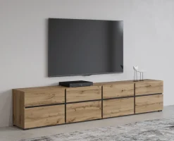 Zestawy Mebli Do Sypialni></noscript>Helvetia Szafka RTV do salonu pod telewizor 225 cm z szufladami CROSS