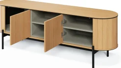 Szafki Rtv></noscript>lenart. Szafka RTV na nóżkach 168 cm w stylu boho ROTTO dąb vincenza