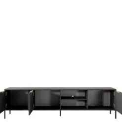 Zestawy Mebli Do Salonu|Szafki Rtv>LASKI Szafka RTV nowoczesna 203 cm LECCE antracyt