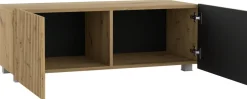 Szafki Rtv>GiB Meble Szafka RTV nowoczesna 100 cm z ryflowanymi frontami KORDIS dąb artisan