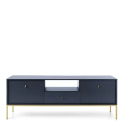 Szafki Rtv>PIASKI Szafka RTV nowoczesna na nóżkach MONTI granat złoty granatowy