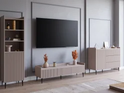 Szafki Rtv|Zestawy Mebli Do Salonu></noscript>JUREK Szafka RTV nowoczesna w kolorze 121 cm ASPERO kaszmir