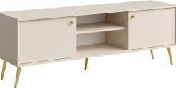 Szafki Rtv>MEBLOSIEK Szafka RTV pod telewizor 156 cm dwudrzwiowa ROSEA beż piaskowy