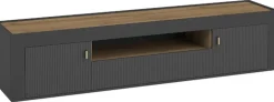 Zestawy Mebli Do Sypialni|Szafki Rtv></noscript>DOLMAR Szafka RTV pod telewizor z drzwiami i szufladą 177 cm MISTY czarny