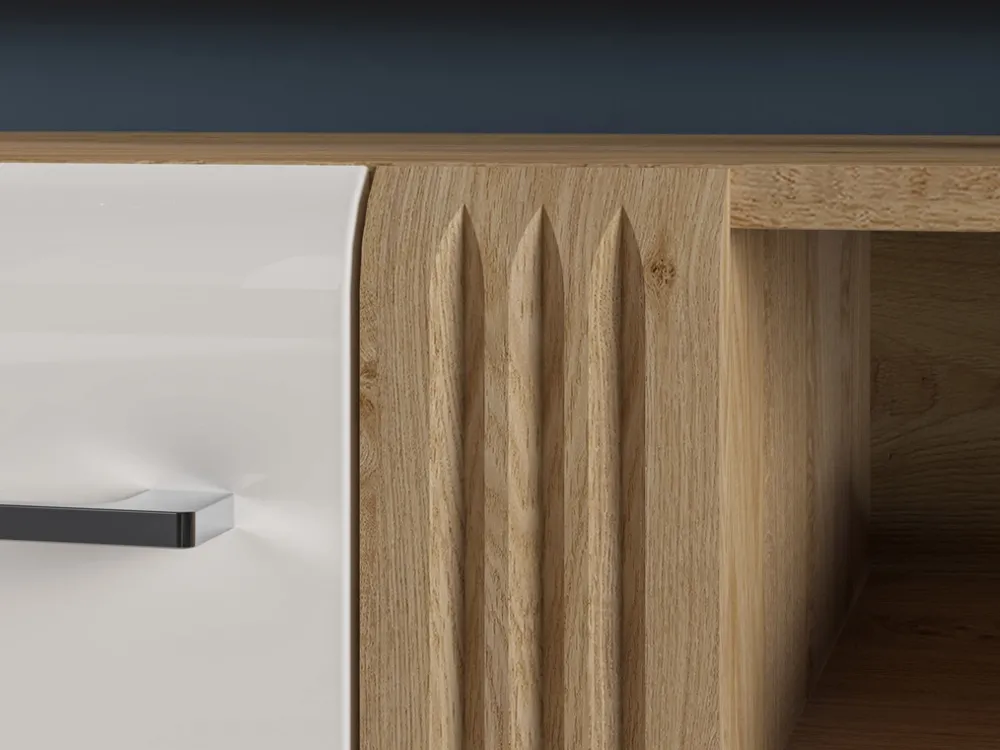 Szafki Rtv>ML Meble Szafka RTV pod telewizor 150 cm z drzwiami i szufladą ADAGIO