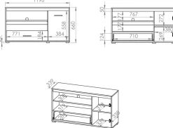 Zestawy Mebli Do Salonu|Zestawy Mebli Młodzieżowych></noscript>ML Meble Szafka RTV pod telewizor 120 cm z szufladą AVO dąb sonoma